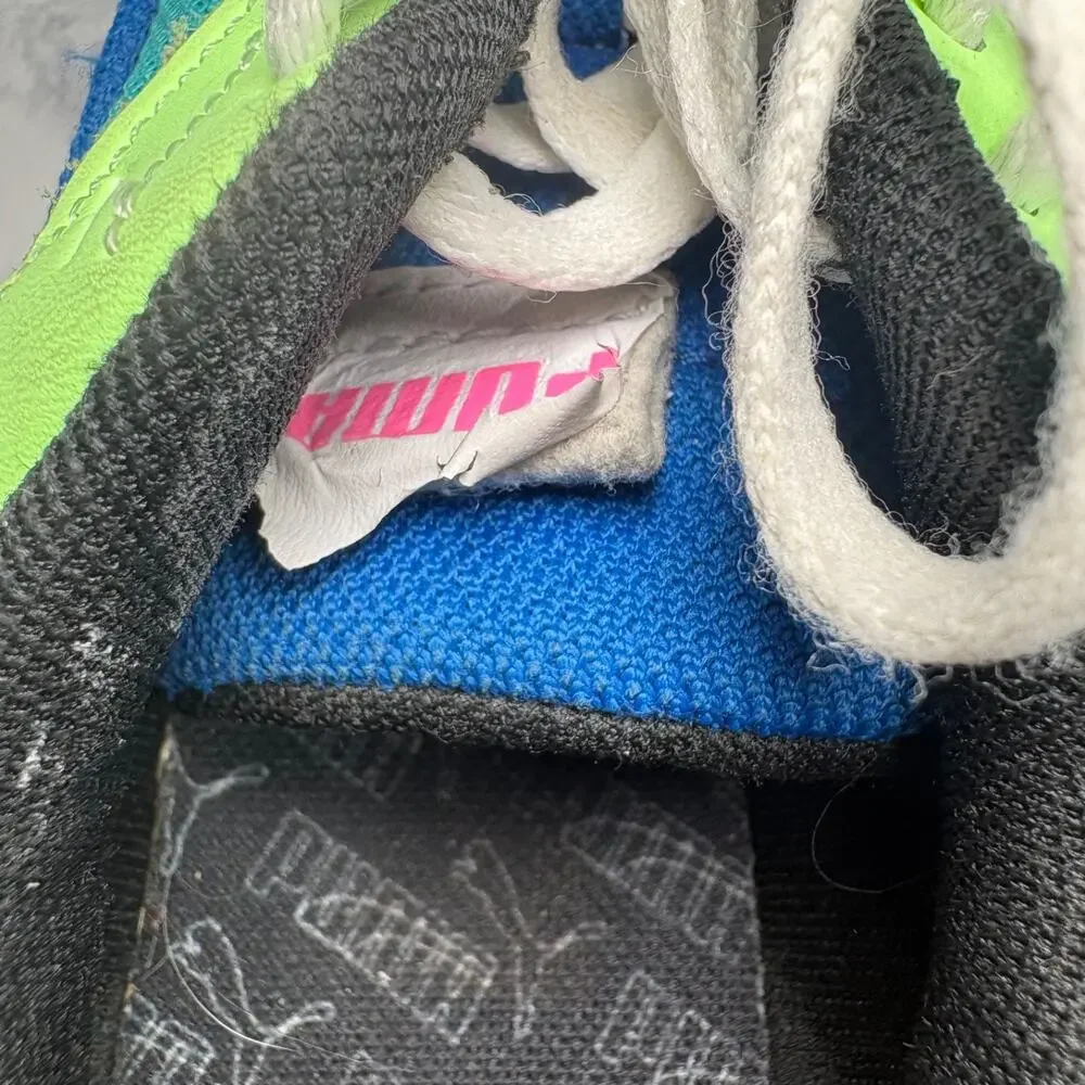 Puma City Rider Bright Color Comfort Tennis Sport Play Shoes Womens Sz 7 Neon